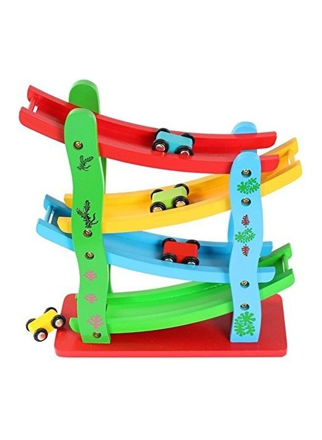 Toyshine Wooden Ramp Race Track Car Set Toy - Image 1