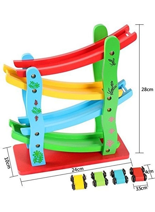 Toyshine Wooden Ramp Race Track Car Set Toy - Image 2
