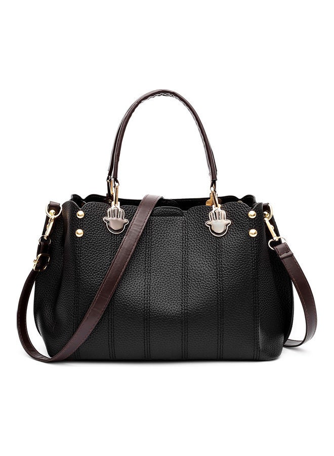 شاربدو طقم حقيبة كتف عصري مكون من 4 قطع أسود - Image 3