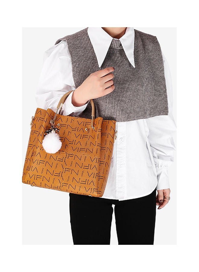 3-Piece Casual Shoulder Bag Set Dark Yellow  - Image 5