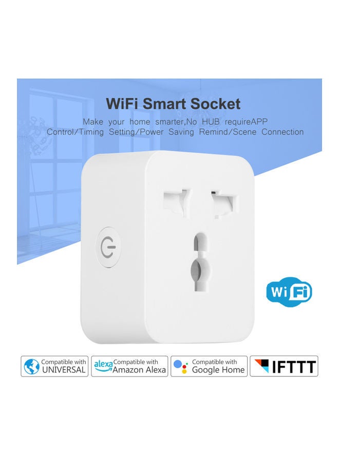 Universal WiFi Smart Plug Socket White - Image 2