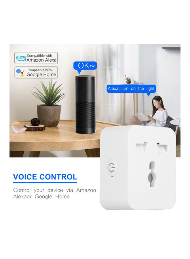 Universal WiFi Smart Plug Socket White - Image 4