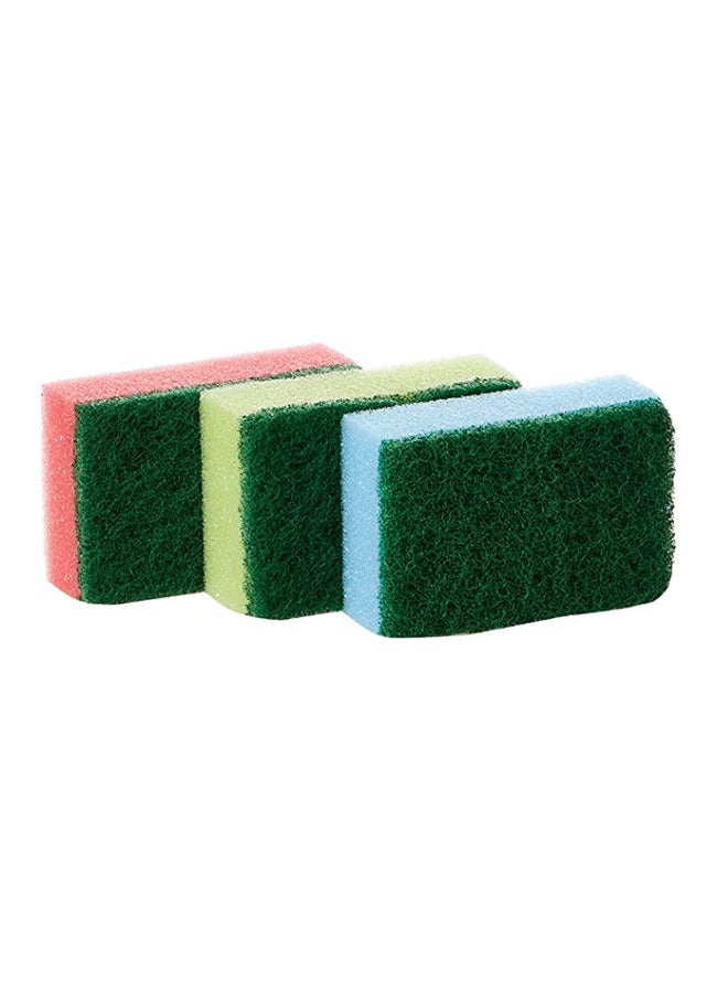 Vileda - Rainbow Medium Foam Sponge Scourer, Eco-Friendly, Comfortable Grip, Value Pack 10 Pcs, Multi Colours Multicolour - Image 1
