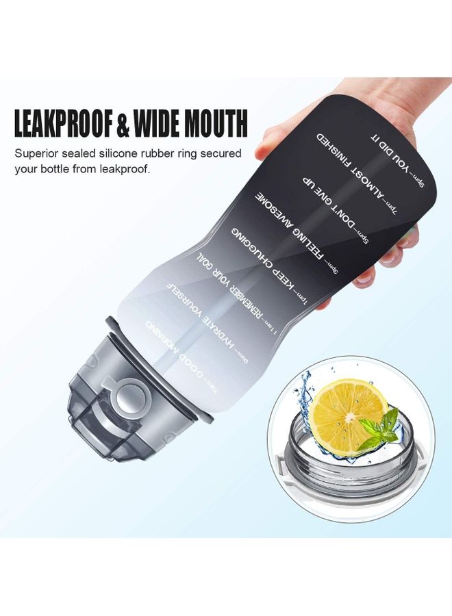XiuWoo Motivational Time Marker Water Bottle with Straw  - Image 4