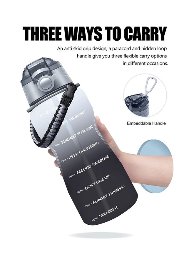 XiuWoo Motivational Time Marker Water Bottle with Straw  - Image 5
