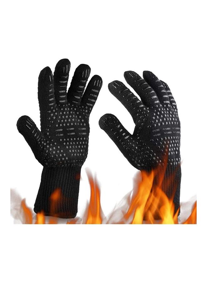 قفازات شواء مقاومة للحرارة أسود/ رمادي - Image 1