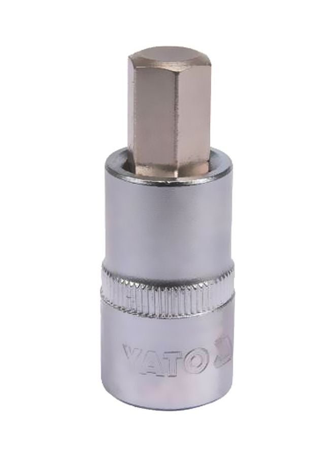 Yato Socket Bit 1/2-Inch Hex 12mm L=50mm YT-04386 Silver - Image 1
