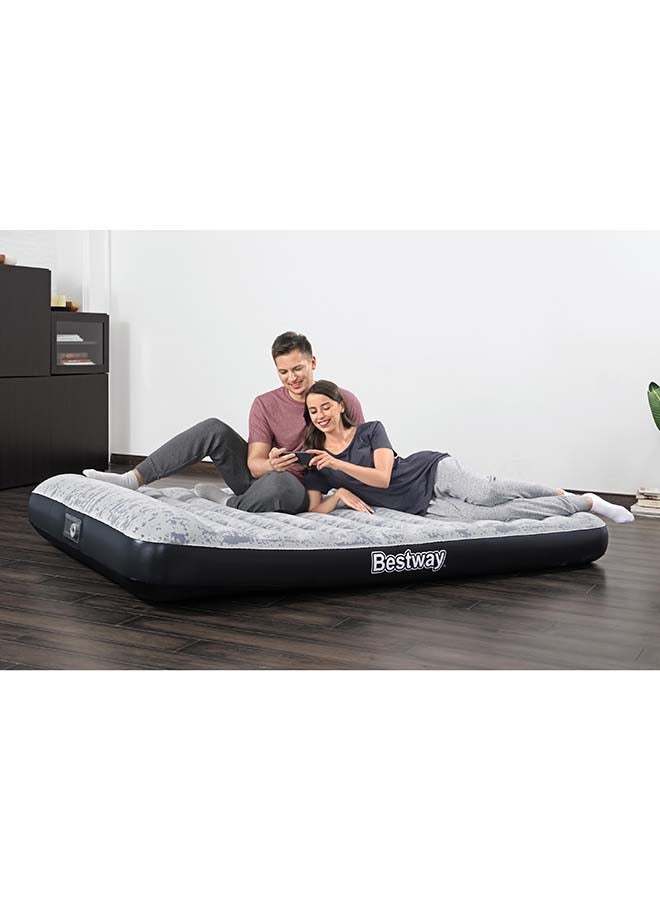 Bestway Airbed Queen Built-In AC Pump Blue/Grey 203X152X30cm  - Image 2