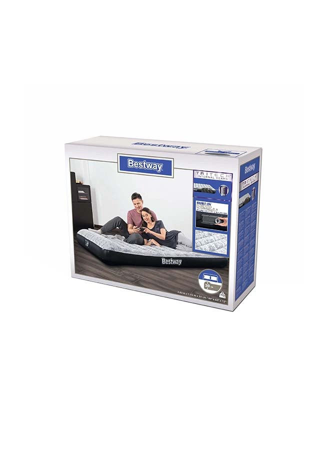 Bestway Airbed Queen Built-In AC Pump Blue/Grey 203X152X30cm  - Image 3