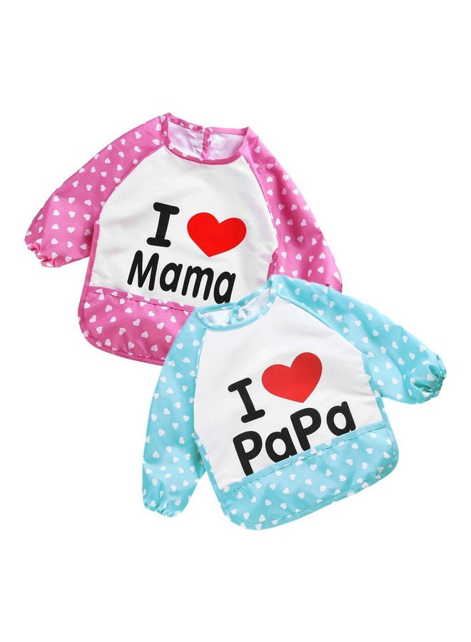 ZENHOME 2-Piece Waterproof Full Sleeved Baby Bibs - Image 1