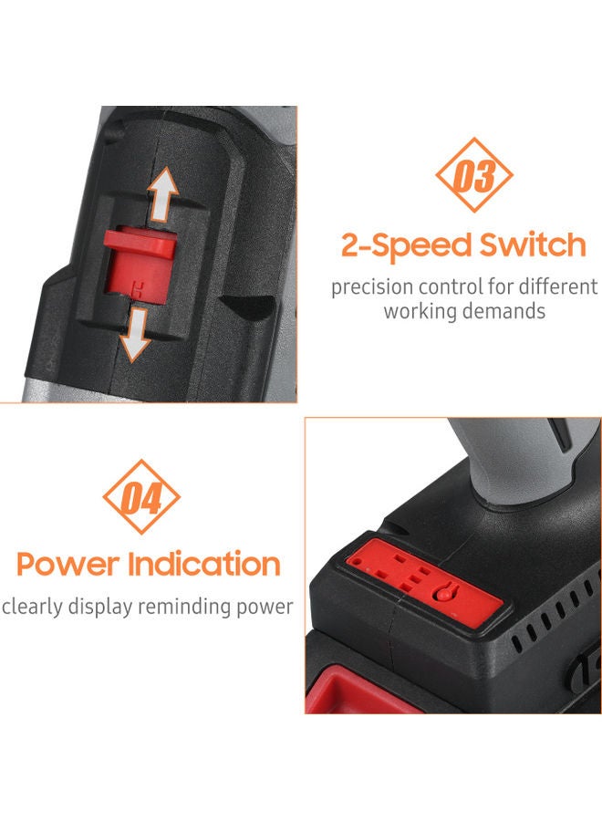 Cordless 4.0A Variable Speed Drill With Plastic Tool Box Multicolour  - Image 5