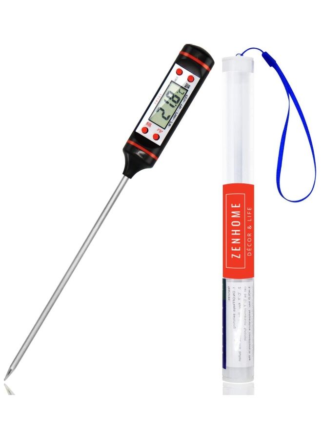 ZENHOME Portable Stainless Steel Long Probe Cooking Instant Digital Thermometer Multicolour