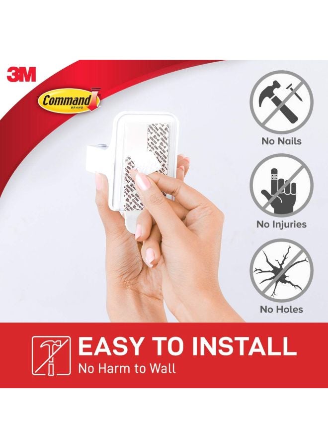 Command - Broom Gripper White/Silver 8.5x4.7x7.9cm - Image 1