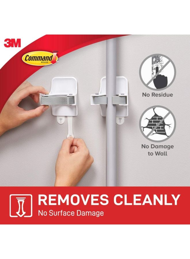 Command - Broom Gripper White/Silver 8.5x4.7x7.9cm - Image 1