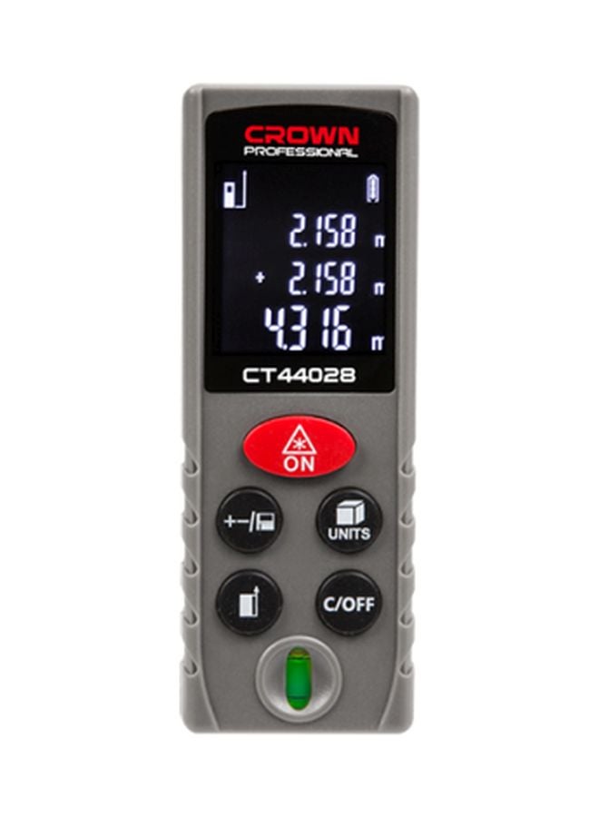 Crown CT44028 Laser Distance Meter Grey 89grams Grey 89grams - Image 3