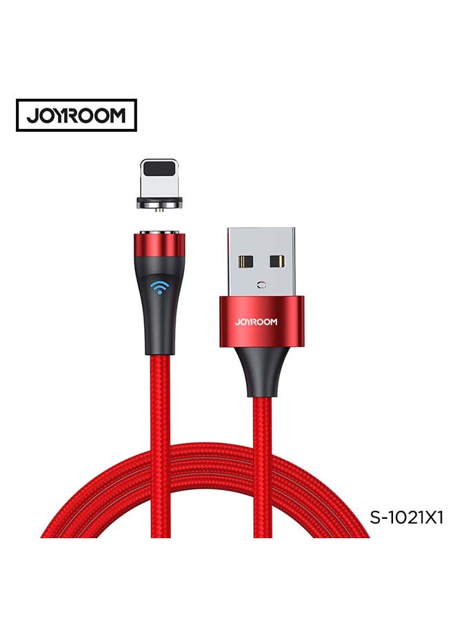 JOYROOM iPhone Magnetic  USB Cable 21.A Red  - Image 1