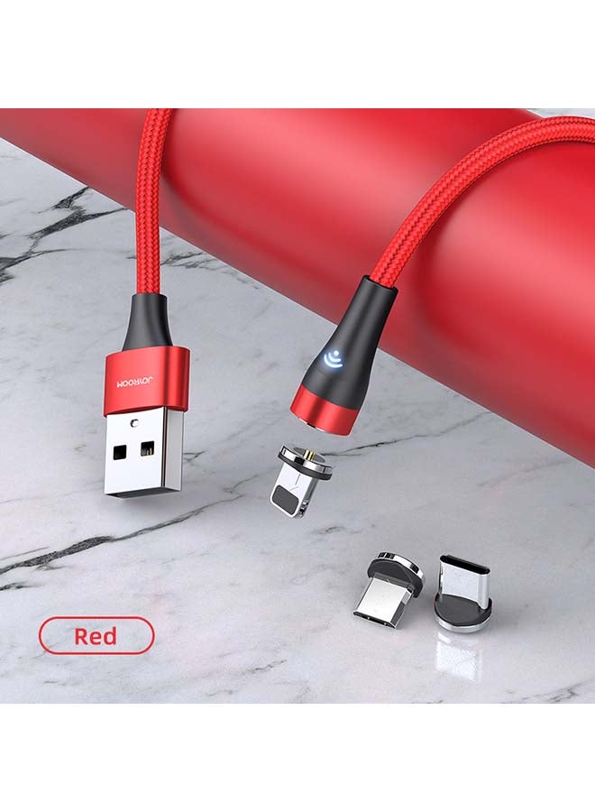 JOYROOM iPhone Magnetic  USB Cable 21.A Red  - Image 2