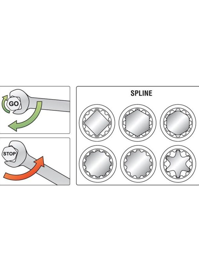 Yato Ratchet Combination Wrench 19mm YT-0165 Silver - Image 3
