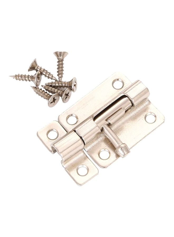 LAWAZIM Nickel Plated Latch Lock Silver 2inch  - Image 2