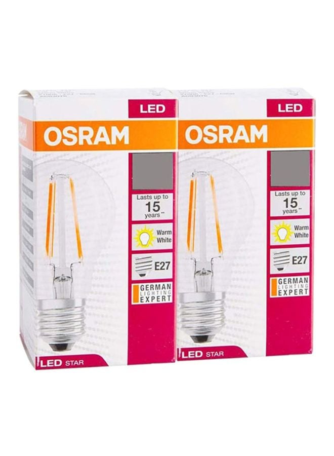 Osram Pack of 2 Parathom Retrofit Filament Classic A 60 7 W/827 E27 LED Lamps Warm White  - Image 2