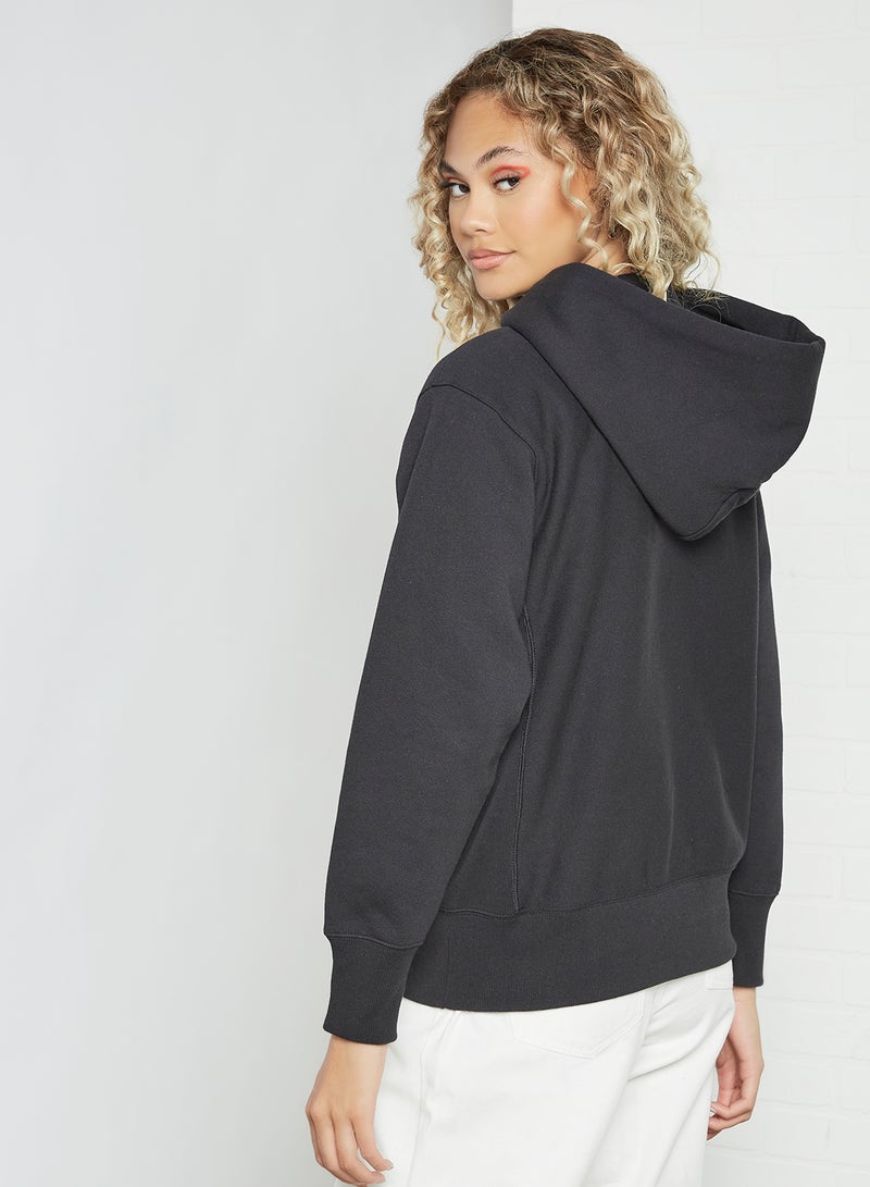 Champion Logo Hoodie Black  - Image 3