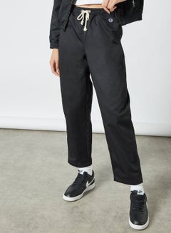 Woven Tapered Chino Pants Black