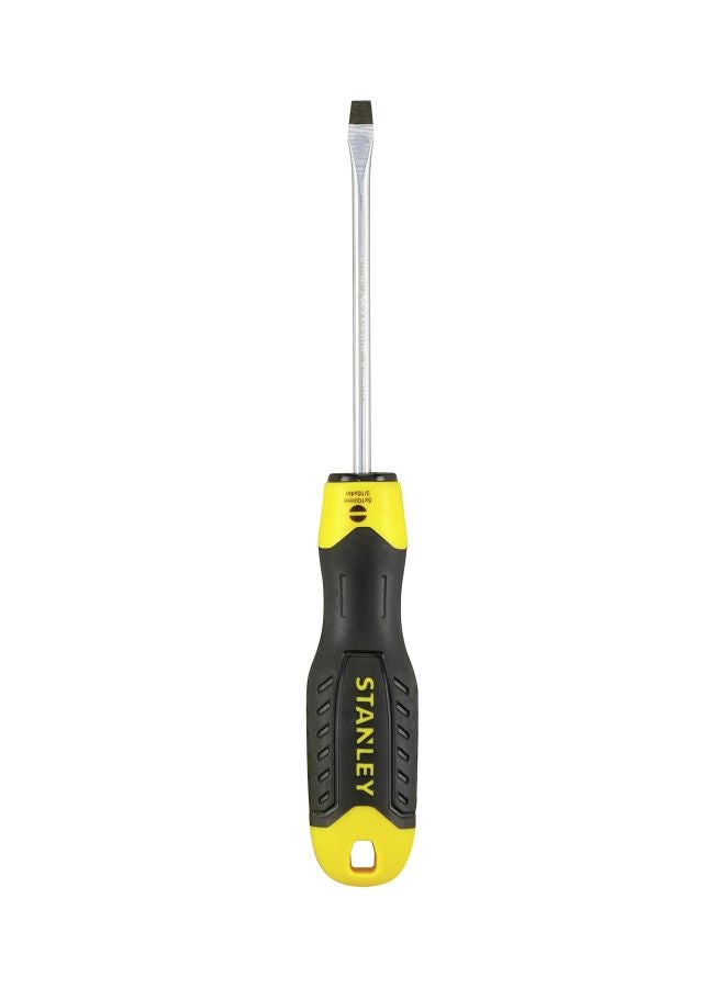 Stanley Screwdriver Flat 10mmx200mm Flared Cushion Grip 0-64-922 Silver/Yellow/Black  - Image 3