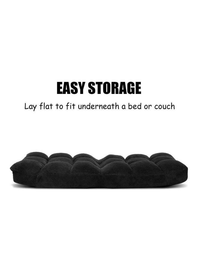 A TO Z Floor Chair Foldable Lounger Black - Image 4