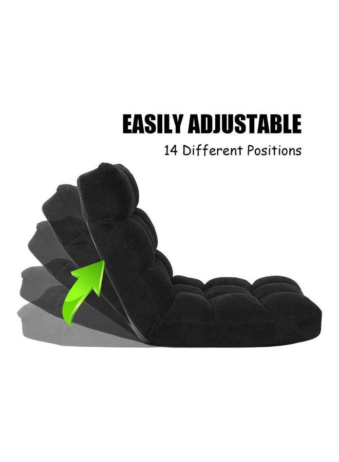 A TO Z Floor Chair Foldable Lounger Black - Image 5