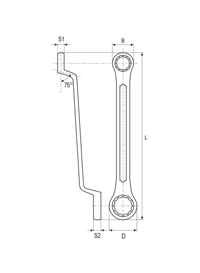Yato Bi-Hexagonal Ring Spanner YT-0383 Silver - Image 4