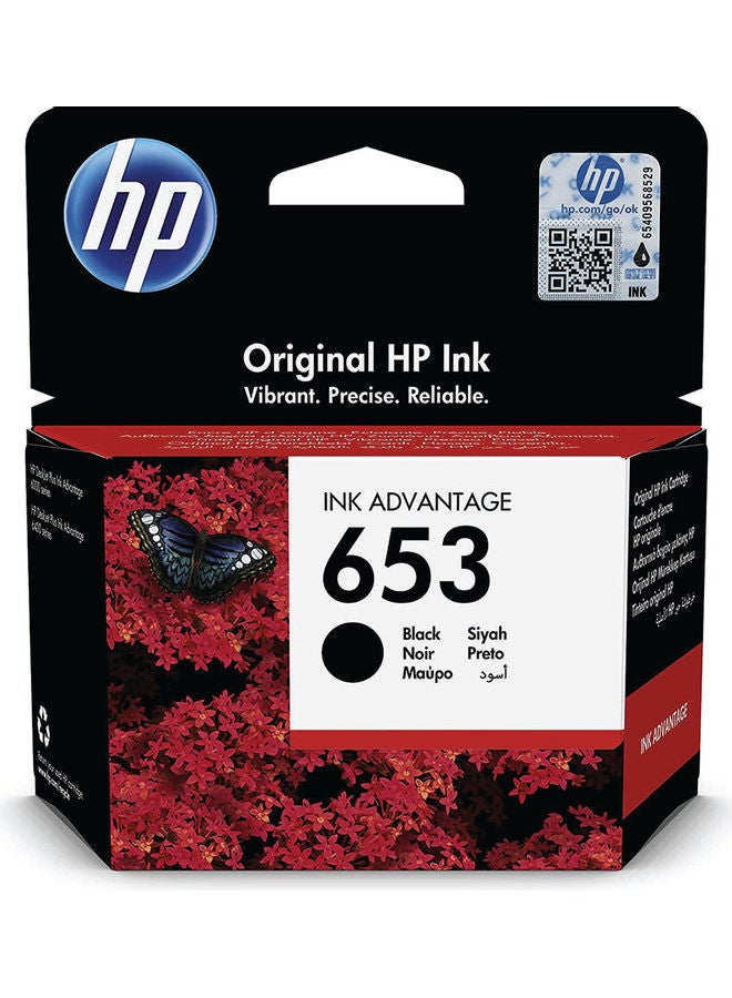HP 653 Ink Advantage Cartridge Black  - Image 1