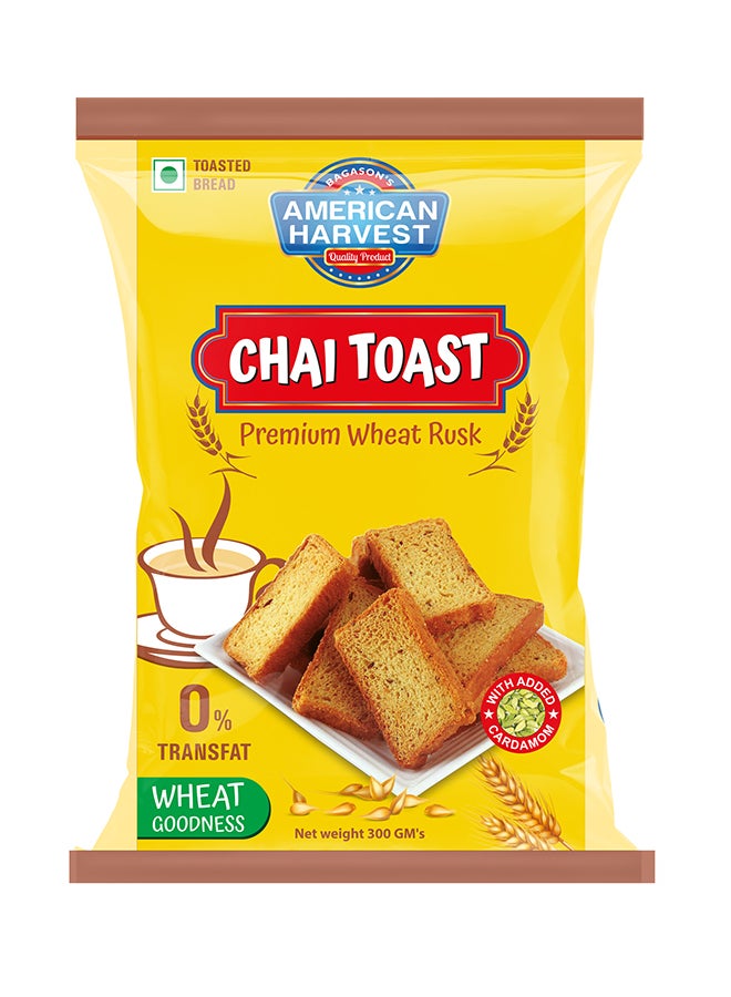 أمريكان هارفست بقسماط توست الشاي من قمح فاخر مع هيل مضاف 300جرام - Image 1