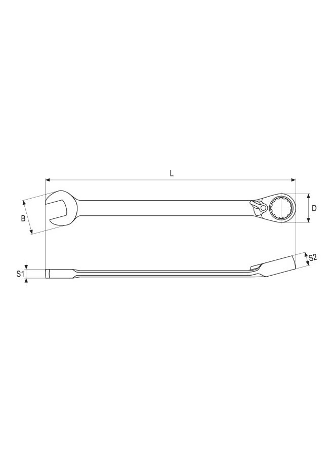 Yato Combination Ratchet Wrench 11mm YT-1654 Silver/Black  - Image 3