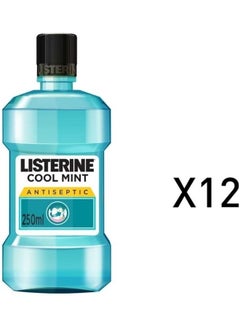 Pack Of 12 Cool Mint Antiseptic Mouthwash Sky Blue 250ml - v1622626777/N47939669A_2