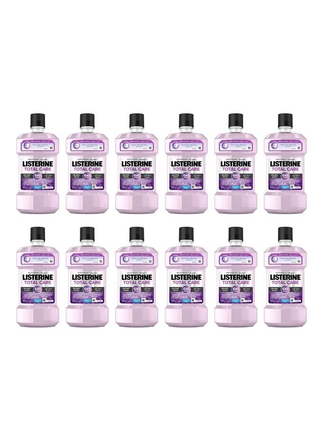 Listerine Pack Of 12 Total Care Milder Taste Mouthwash Purple 250ml  - Image 1
