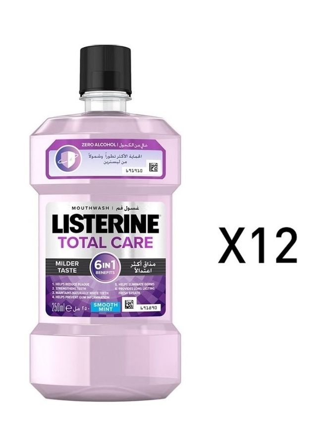 Listerine Pack Of 12 Total Care Milder Taste Mouthwash Purple 250ml  - Image 2