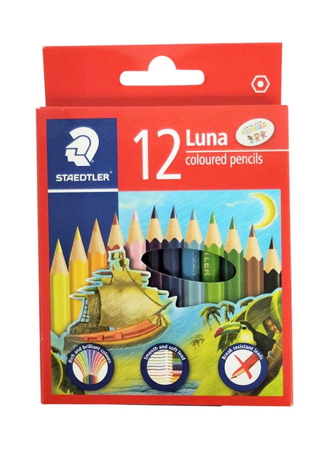ستدلر طقم أقلام رصاص ملونة مكون من 12 قطعة متعدد الألوان