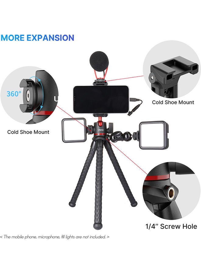 Multifunctional Flexible Mini Octopus Tripod Black - v1622630574/N47940287A_4