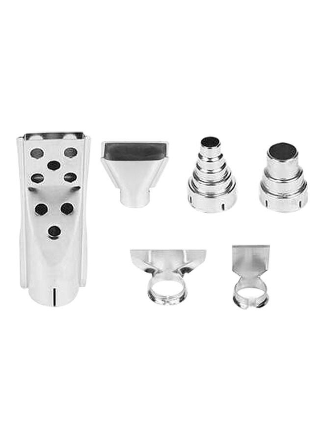 6-Piece Universal Hot Air Machine Accessories Nozzles Kit Silver