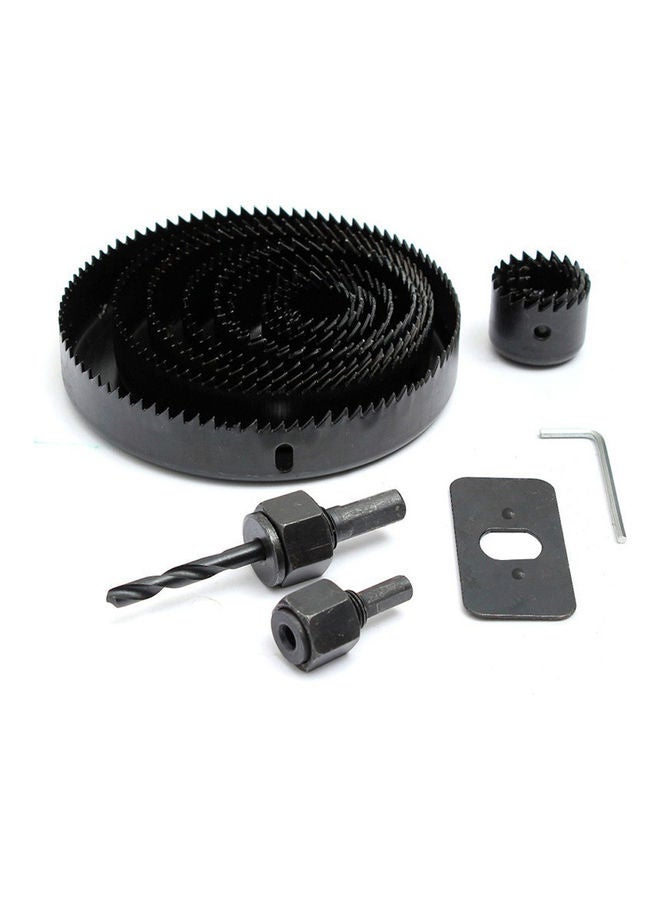 16-Piece Woodworking Wood Drills Tapper Hole Saw Set Black - Image 2