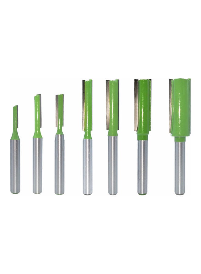 KKmoon 7-Piece Router Bit Set Green/Silver