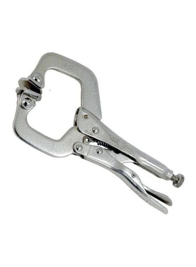 إيروين قامط تثبيت بشكل حرف 'C' مزود بوسادتي إطباق دوَّارتين فضي 18بوصة - Image 3