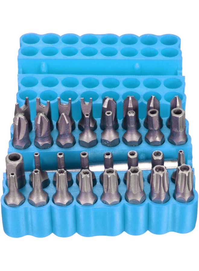 Generic - 33-Piece Torx Hex Star Bit Set Blue - Image 1