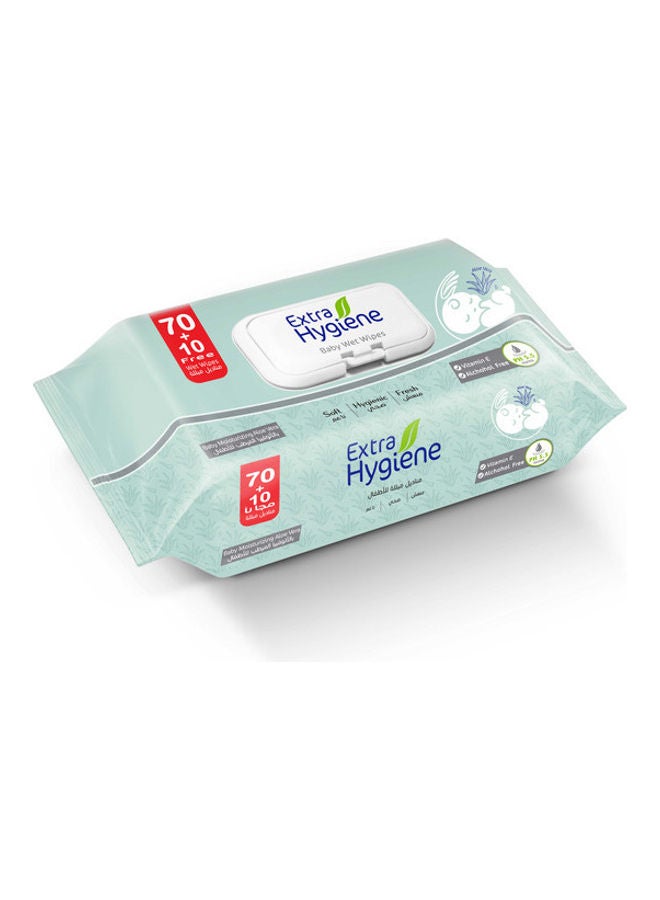 Hygiene 80 Piece - Baby Wipes with Aloe vera 