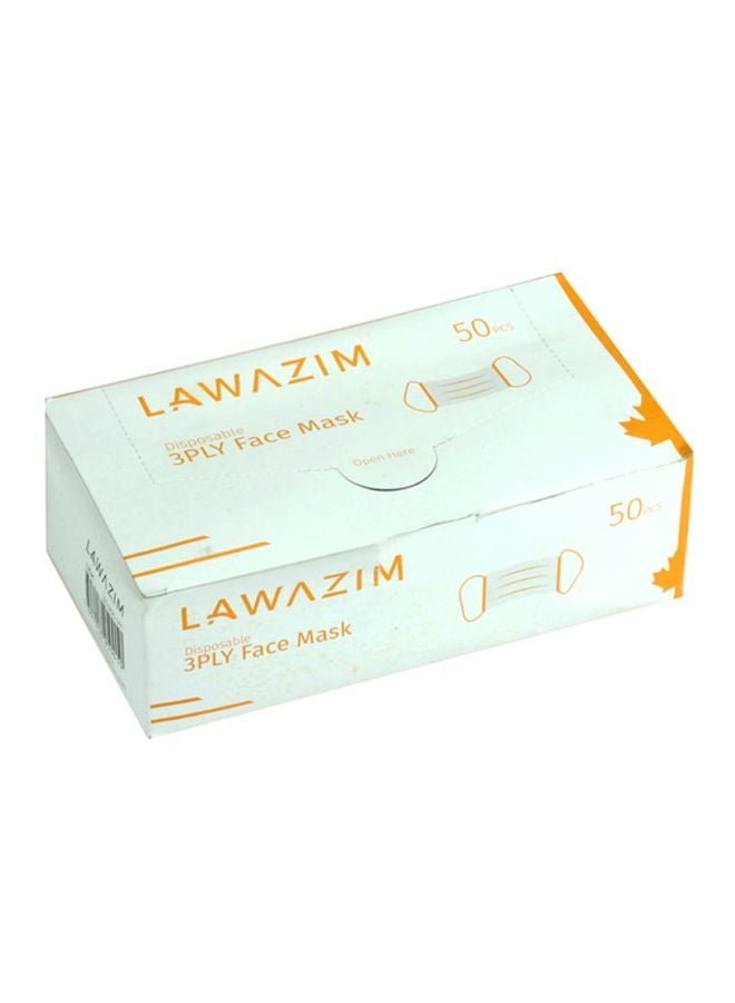 لوازم مجموعة أقنعة الوجه للاستخدام مرة واحدة من 50 قطعة - Image 2