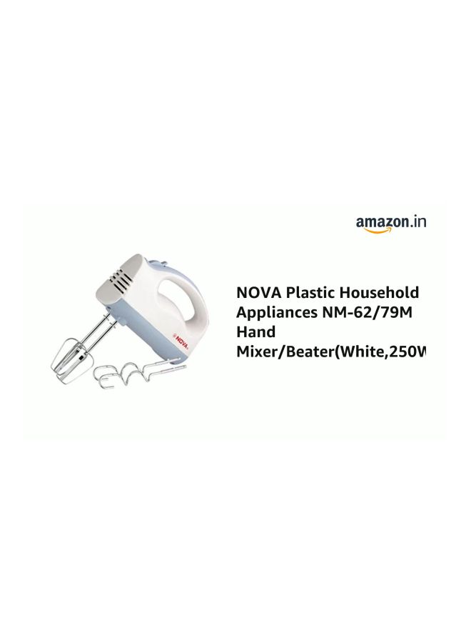 NOVA Electric Hand Mixer 250W 250.0 W NM62M White/Blue/Silver  - Image 3