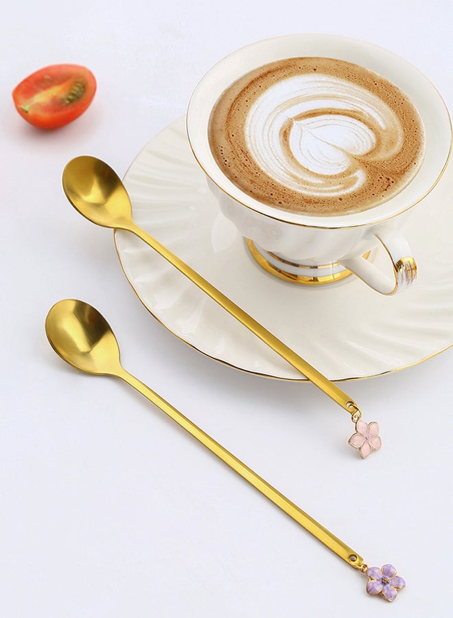 Sunhome 6-Piece Stainless Steel Coffee Spoon Set Gold 18x18x2.5cm  - Image 4