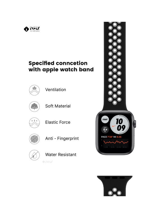INEIX Replacement Strap Band for Apple Watch 42/44 mm Black/Grey  - Image 5