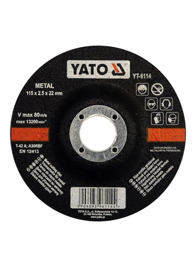 Yato Metal Cutting Disc Black
