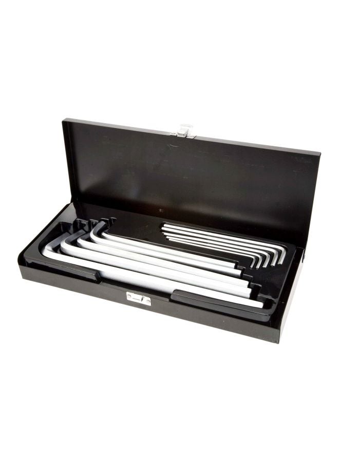 ياتو طقم مفاتيح سداسية مقاس من 3 إلى 17 مم من 10 قطع، طراز CrvYT-0519 فضي - Image 3